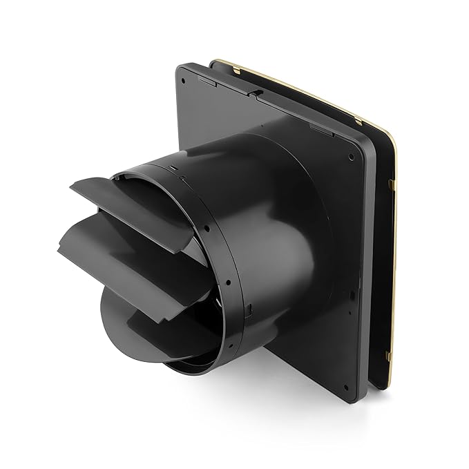 ELKANCE Canon Metal 150mm (6 Inches) Axial Exhaust Fan | BLDC Motor | 7W, 2400 RPM | Ideal for Modern Kitchen, Bathroom & Office | ABS PP Plastic Body | Premium Stainless Steel Front Panel _13