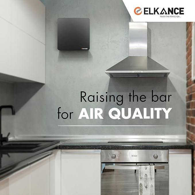 ELKANCE Canon Metal 150mm (6 Inches) Axial Exhaust Fan | BLDC Motor | 7W, 2400 RPM | Ideal for Modern Kitchen, Bathroom & Office | ABS PP Plastic Body | Premium Stainless Steel Front Panel _15
