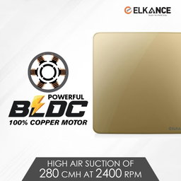 ELKANCE Canon Metal 150mm (6 Inches) Axial Exhaust Fan | BLDC Motor | 7W, 2400 RPM | Ideal for Modern Kitchen, Bathroom & Office | ABS PP Plastic Body | Premium Stainless Steel Front Panel 