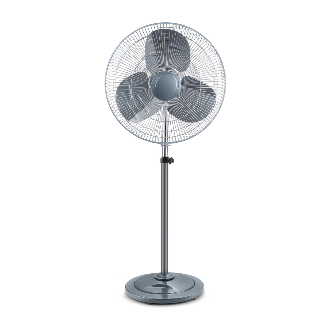 Elkance 500mm Typhoon Pedestal Oscillating Fan for home | Double Ball Bearing Powerful Motor, 32-feet Air Delivery |3-Speed Control, High Speed Stand Fan | Metal Body, Telescopic Arrangement