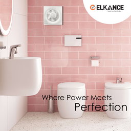 ELKANCE Breezy High-Speed Ventilation Fan | 45 W, 1400 RPM | Low Noise, High Air Suction | Robust PPCP Body, Ideal for Office, Kitchen & Bathroom