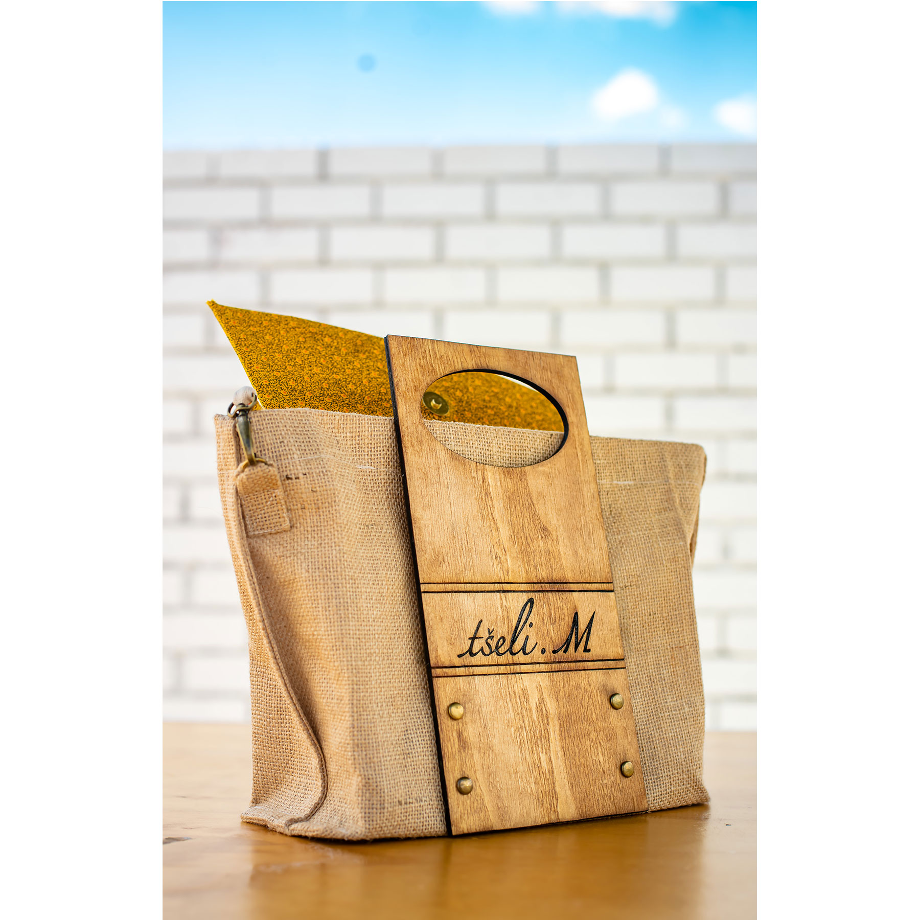 Tseli M. Yellow Khetsi Handcrafted Handbag_5