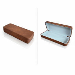 Estuche Cafe Rígido Premium para Lentes