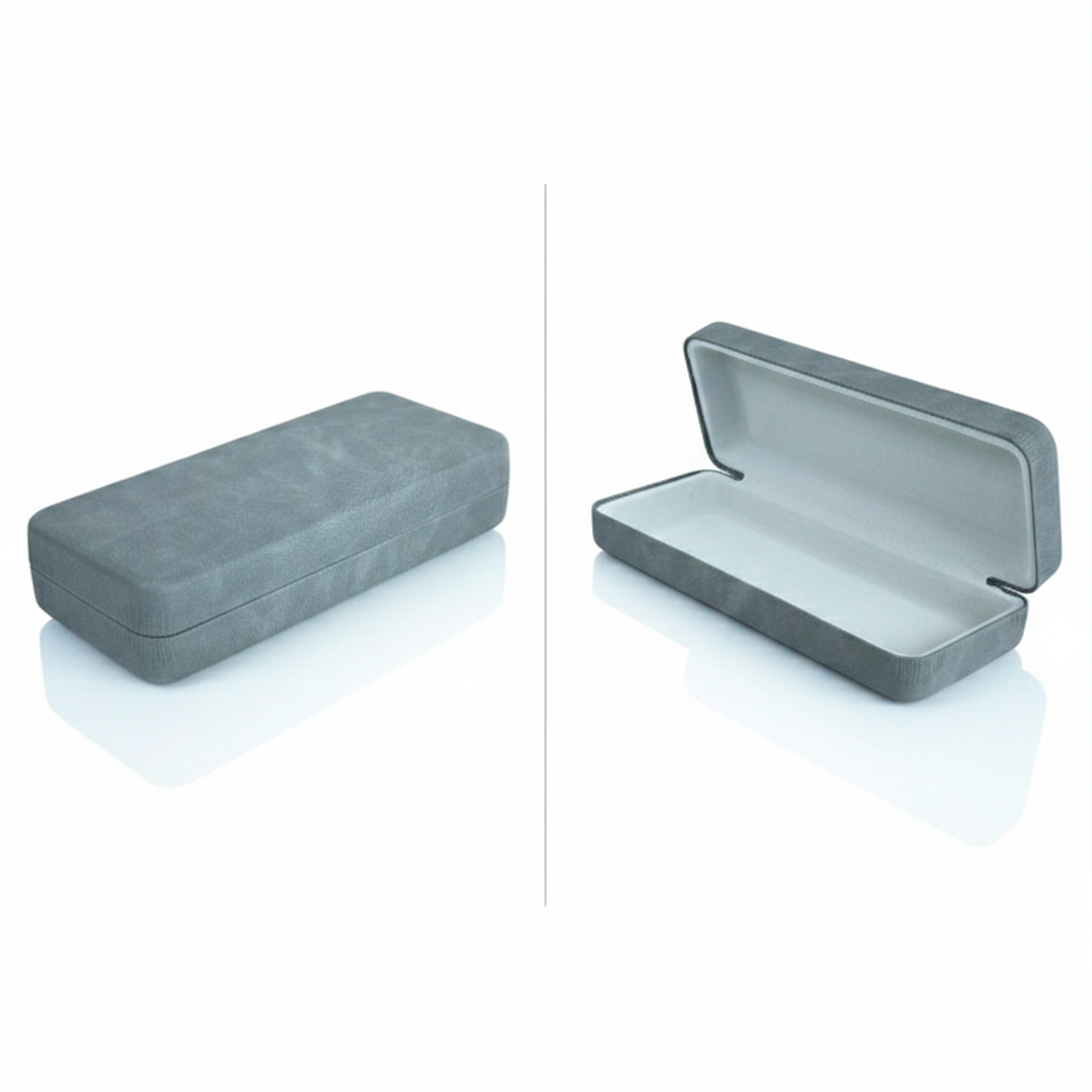 Estuche Gris Rígido Premium para Lentes_0