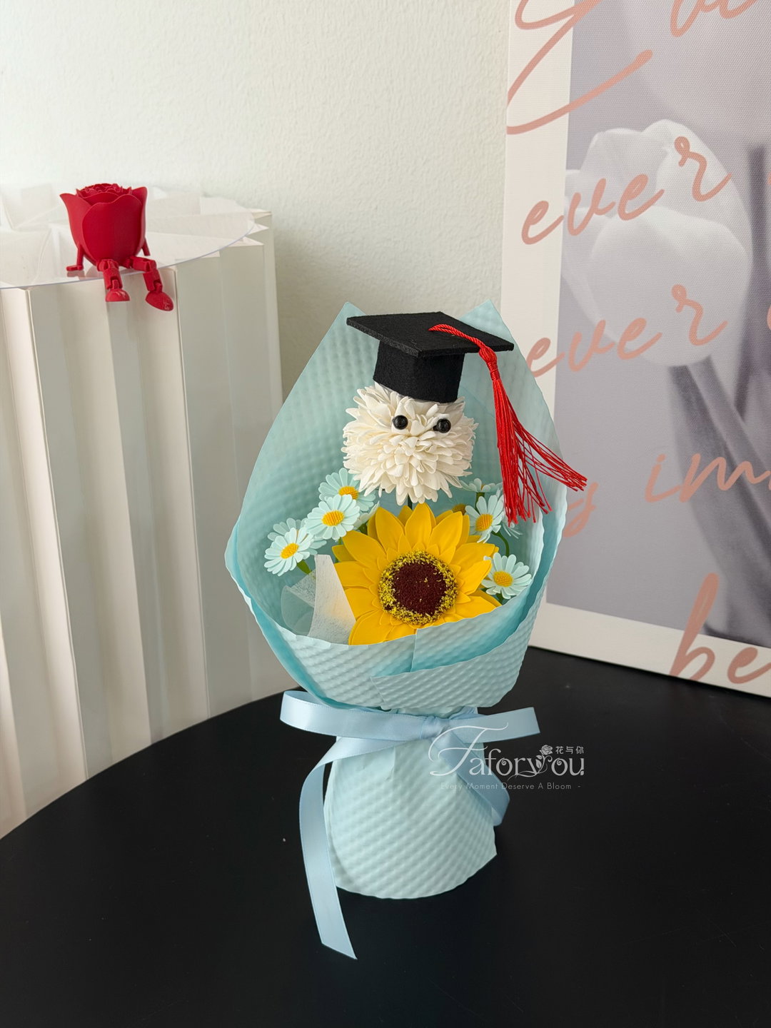 (GP026) Graduation Ping Pong Sunflower Bouquet