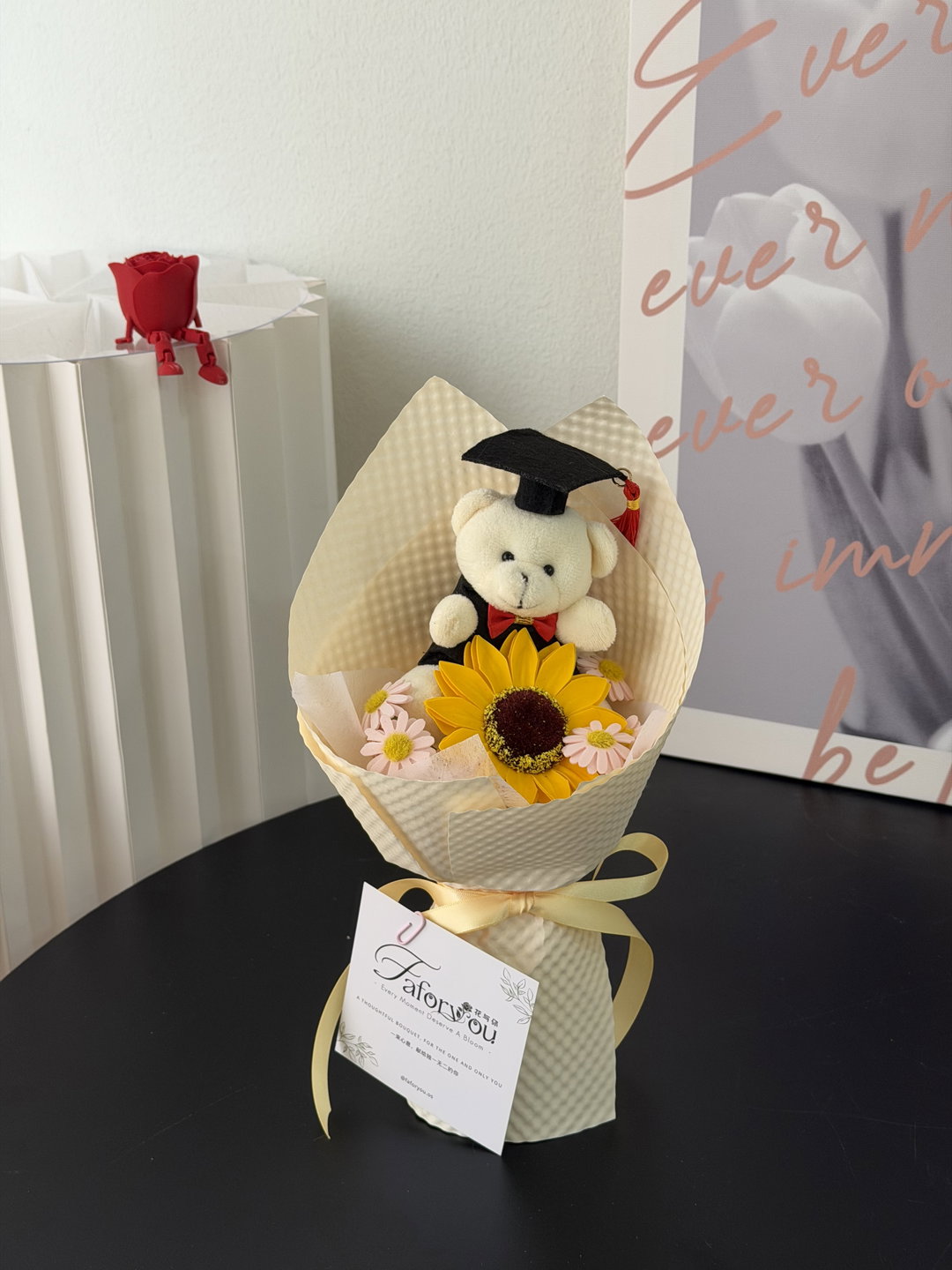 (GB035) Graduation Bear Sunflower Bouquet