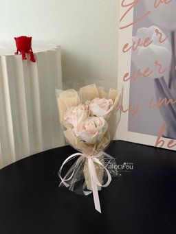 (3R005) 3 stalk Soap Rose Bouquet 