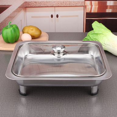 GLASS LID SERVING BUFFET TRAY _5