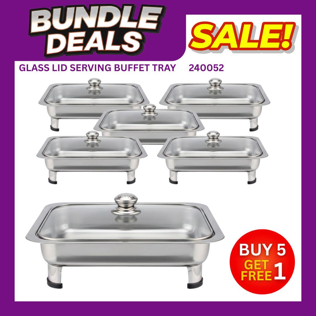 GLASS LID SERVING BUFFET TRAY _6
