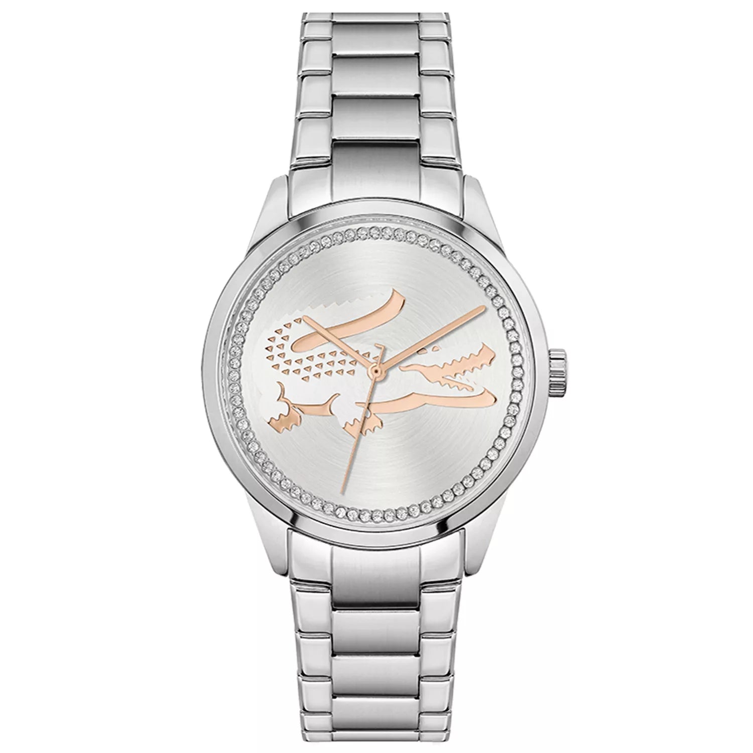 Lacoste Lady croc silver Mini Quartz White Round Dial