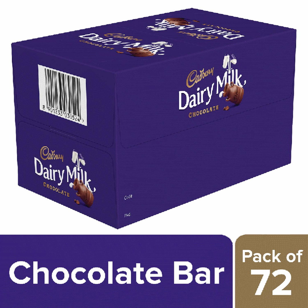 Cadbury Dairy Milk Chocolate, 6.3gram (Pack of 72)