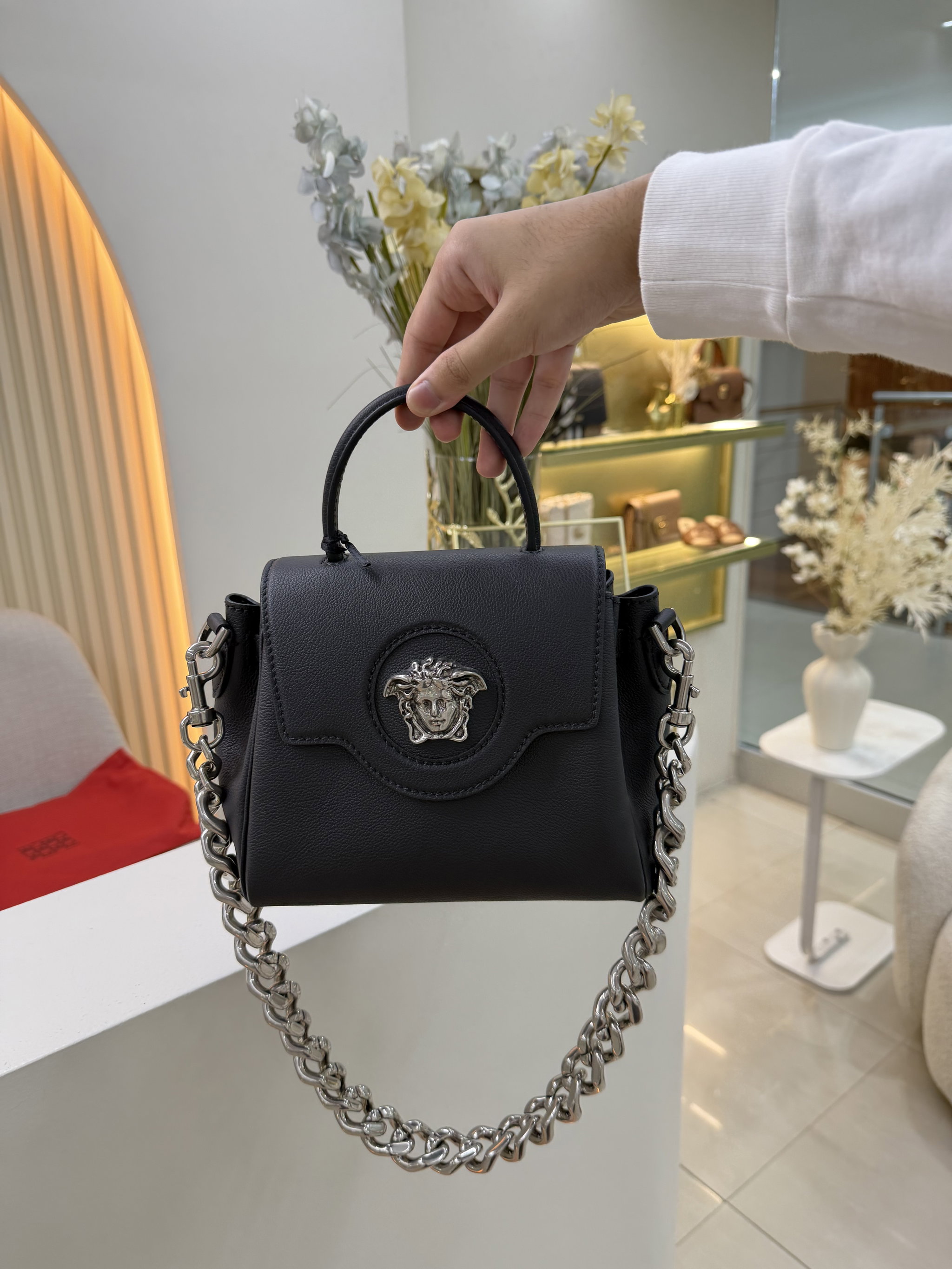Bolsa Versace lá medusa silver hardware _2
