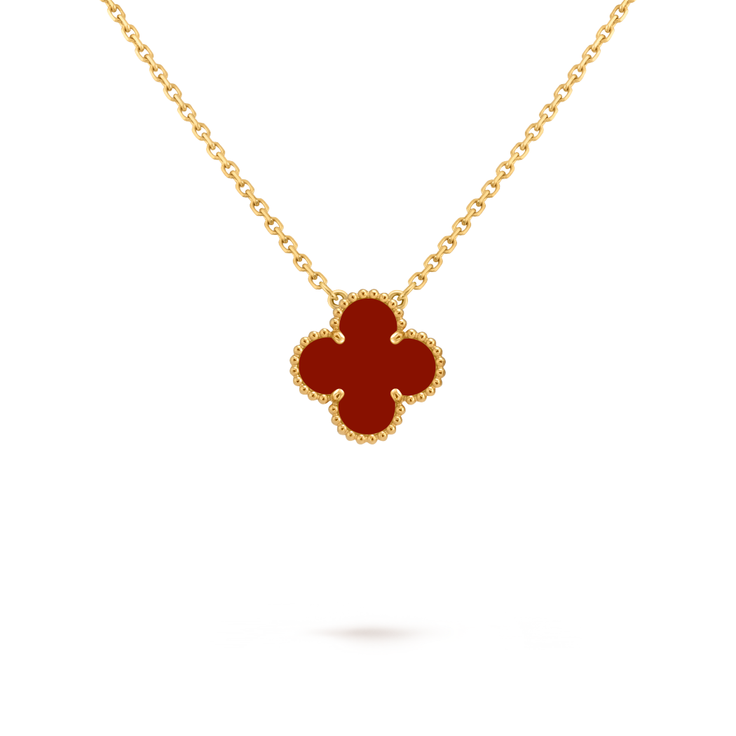 Jóia em ouro 18kt - colar 1 flor burgundy _2