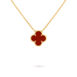Jóia em ouro 18kt - colar 1 flor burgundy 