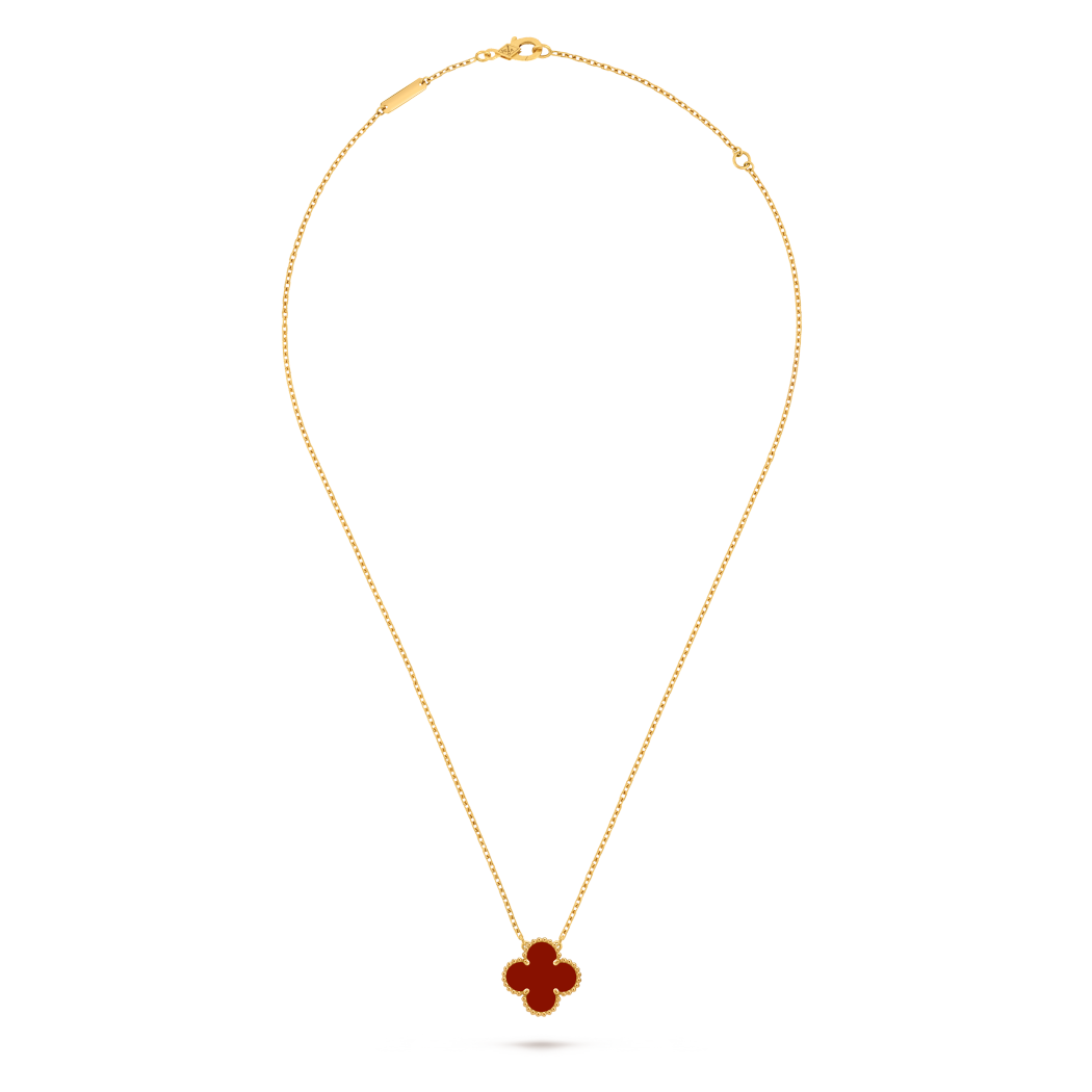 Jóia em ouro 18kt - colar 1 flor burgundy _3