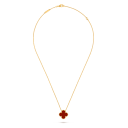 Jóia em ouro 18kt - colar 1 flor burgundy 