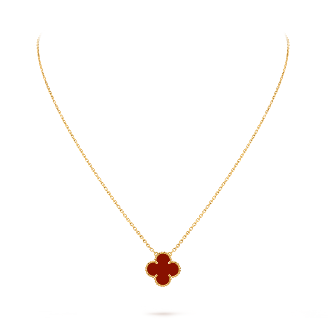 Jóia em ouro 18kt - colar 1 flor burgundy _4