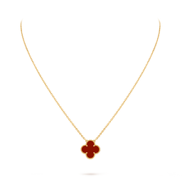 Jóia em ouro 18kt - colar 1 flor burgundy 