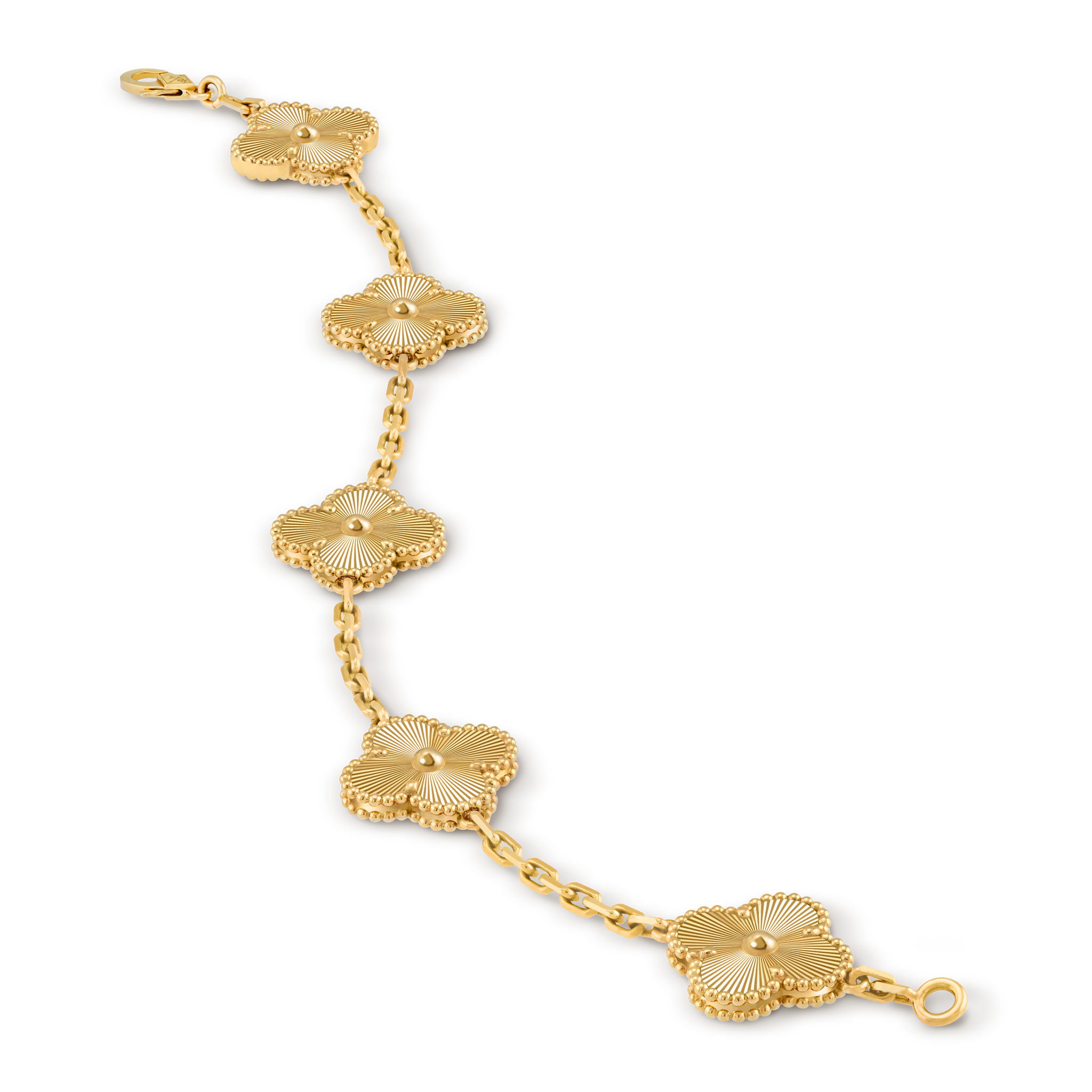 Bracelete 5 flores all gold _4
