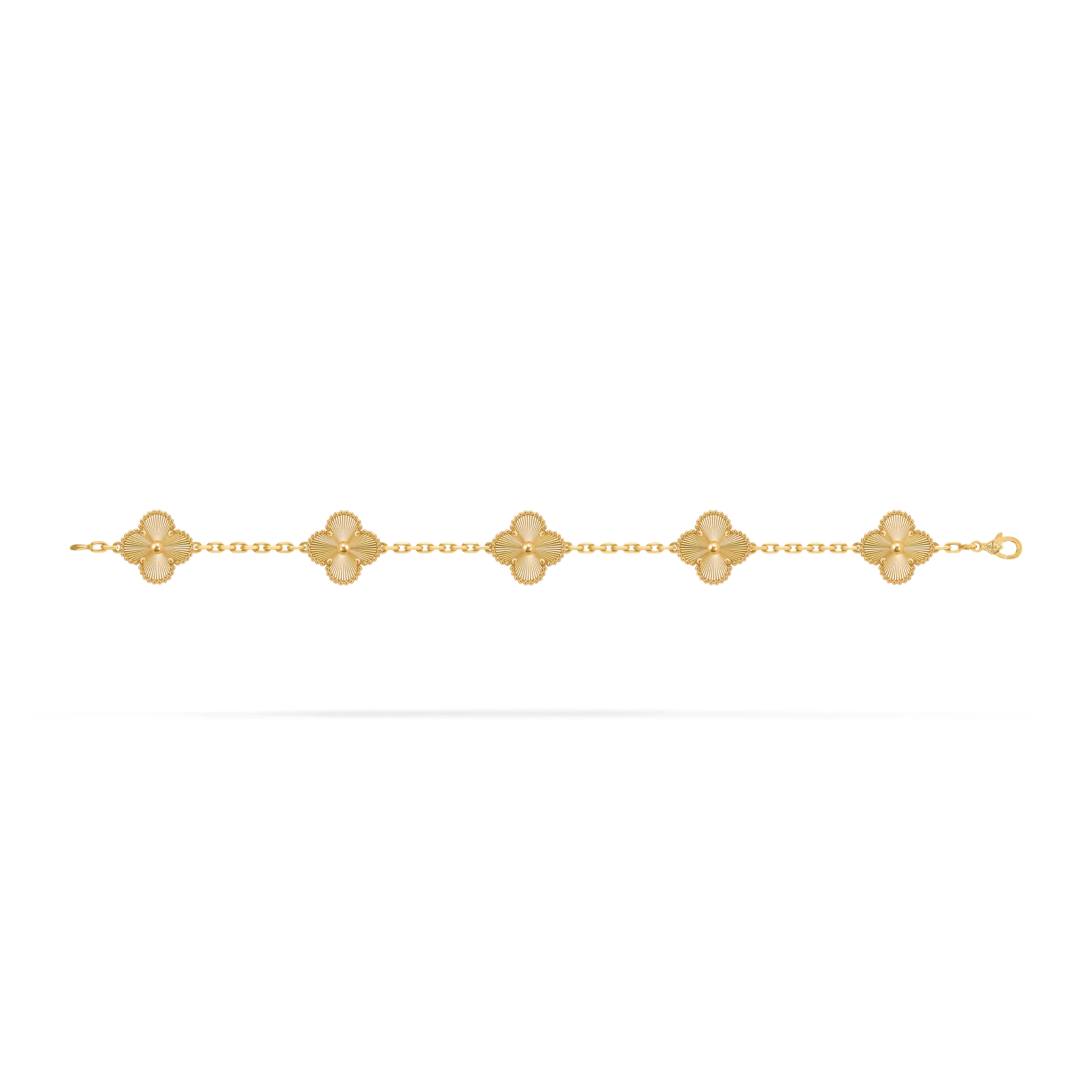 Bracelete 5 flores all gold _3