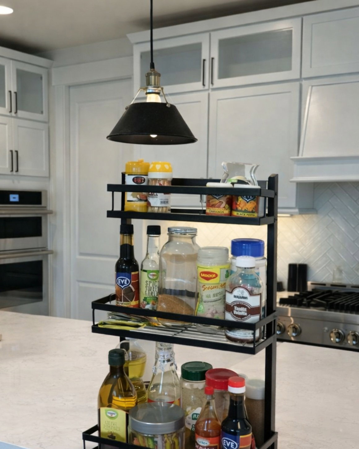 3 Shelves Space Saver, Kitchen Spice, Bathroom Organizer _1