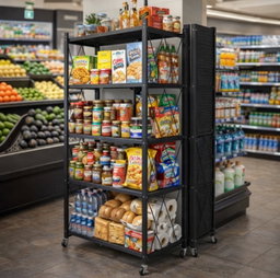 5 Shelves Storage Organizer, Supermarket Shelves, kitchen Organizer, Store Shelves 
