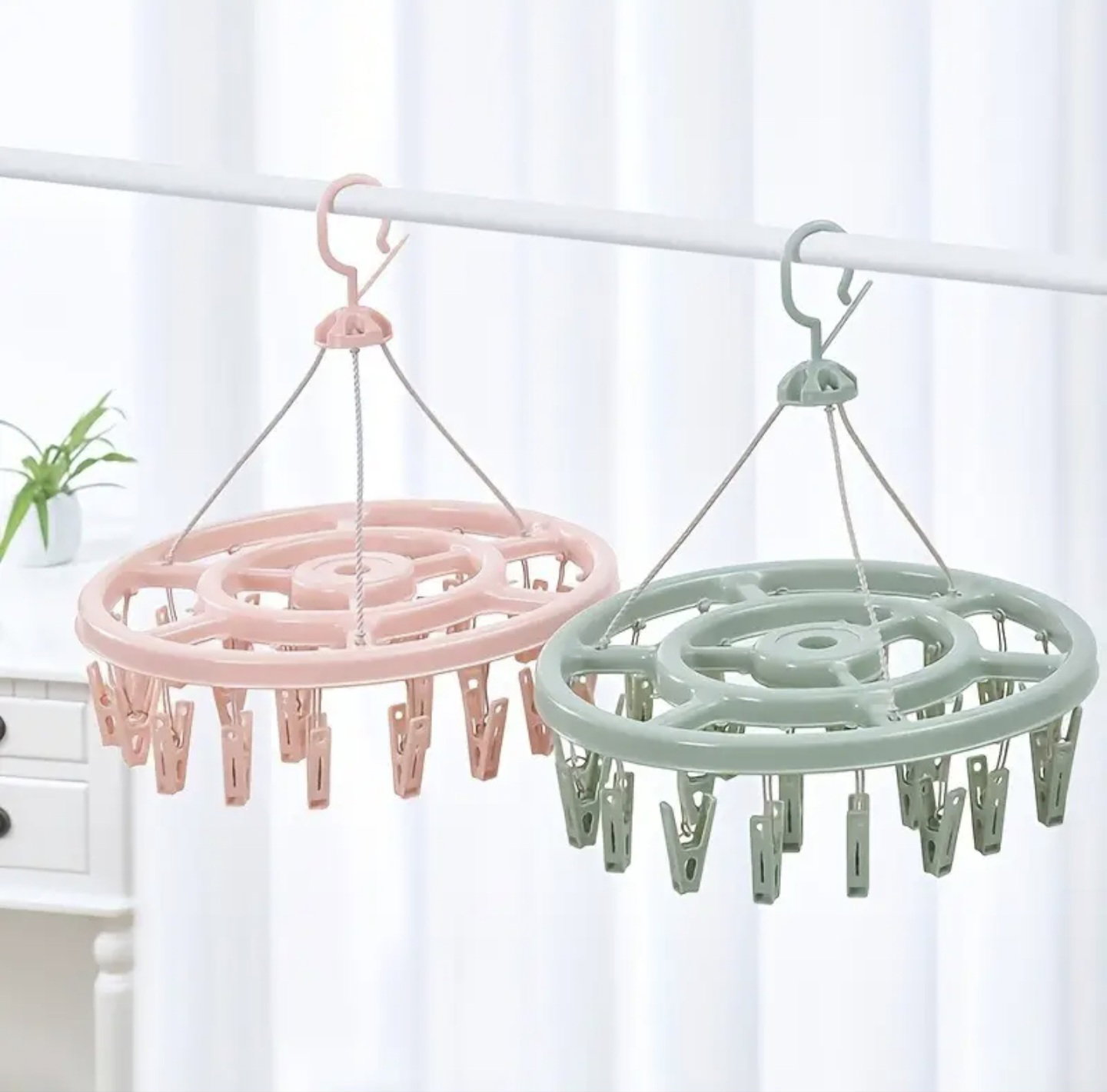 Socks Drying Rack Windproof Clothespin Household Thickened Multifunctional Hanger Clothes Underwear Drying Socks Hanging Artifact_1
