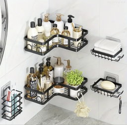 5 Pieces Corner Shower Caddy, Shower Space Saver