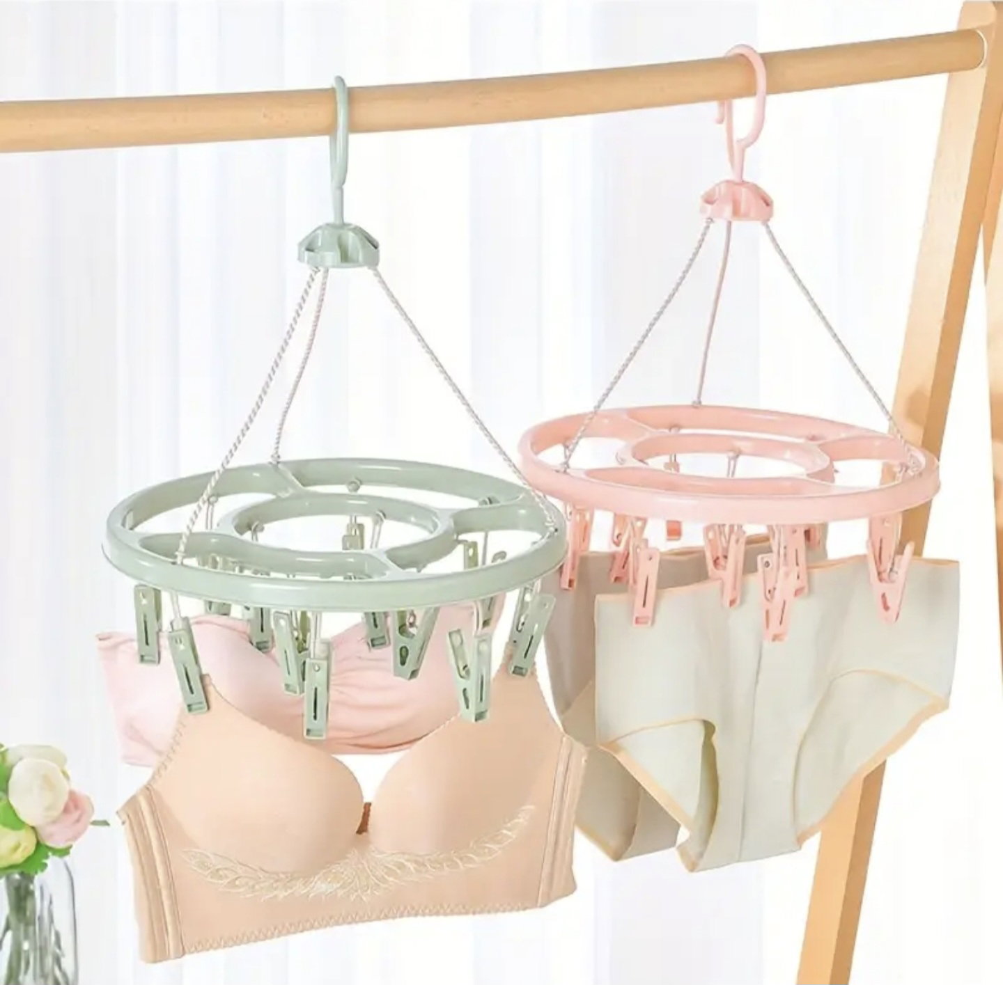 Socks Drying Rack Windproof Clothespin Household Thickened Multifunctional Hanger Clothes Underwear Drying Socks Hanging Artifact_8