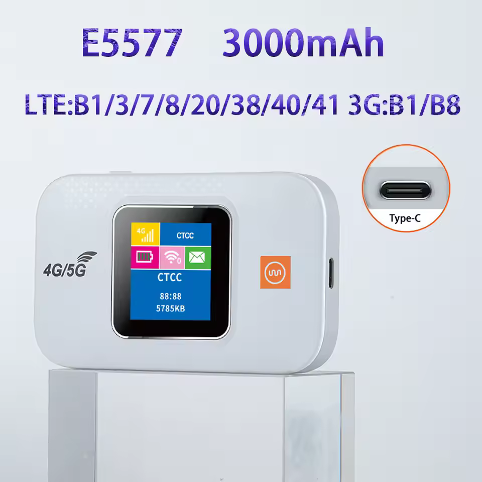 E5577 4G wireless router mobile wifi router 4G LTE MIFI 3000mAh battery LCD_1