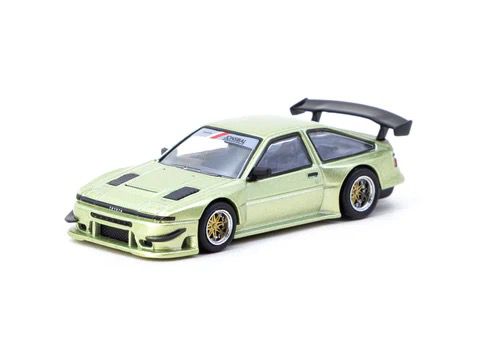 TARMAC WORKS MODEL 1/64 TOYOTA SPRINTER TRUENO AE86 WIDEBODY GREEN BY JON SIBAL_1