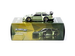 TARMAC WORKS MODEL 1/64 TOYOTA SPRINTER TRUENO AE86 WIDEBODY GREEN BY JON SIBAL