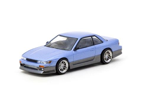 TARMAC WORKS MODEL 1/64 NISSAN SILVIA S13 VERTEX - BLUE/GREY_1