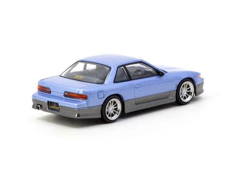 TARMAC WORKS MODEL 1/64 NISSAN SILVIA S13 VERTEX - BLUE/GREY_2