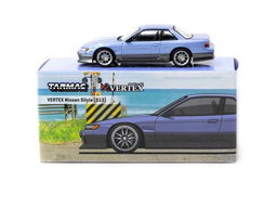 TARMAC WORKS MODEL 1/64 NISSAN SILVIA S13 VERTEX - BLUE/GREY
