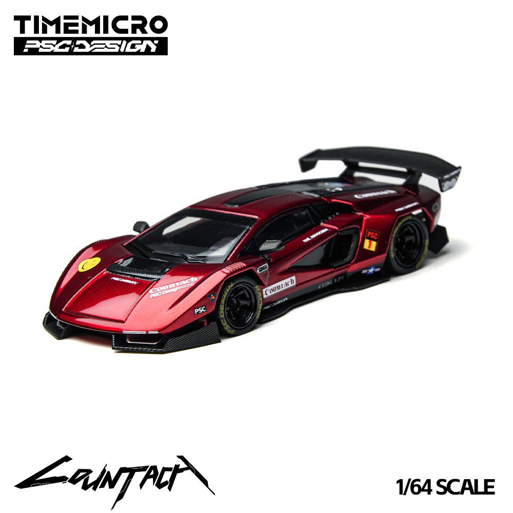 TIME MICRO MODEL 1/64 COUNTACH PSC DESIGN RED_0