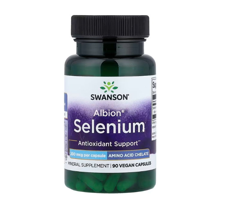 Swanson, Selenio Albion, 200 mcg, 90 cápsulas veganas_0