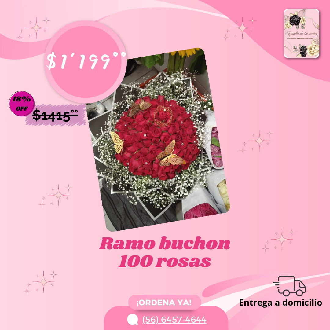 RAMO BUCHON DE 100 ROSAS
