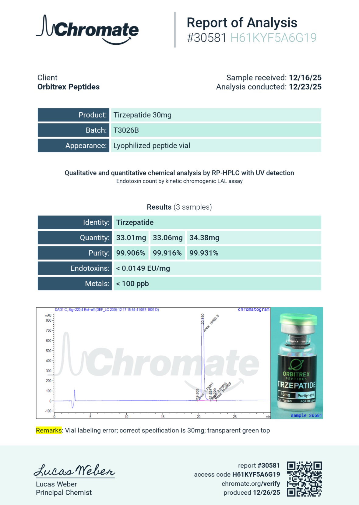 TIRZEPATIDE 30mg *10vials  _1
