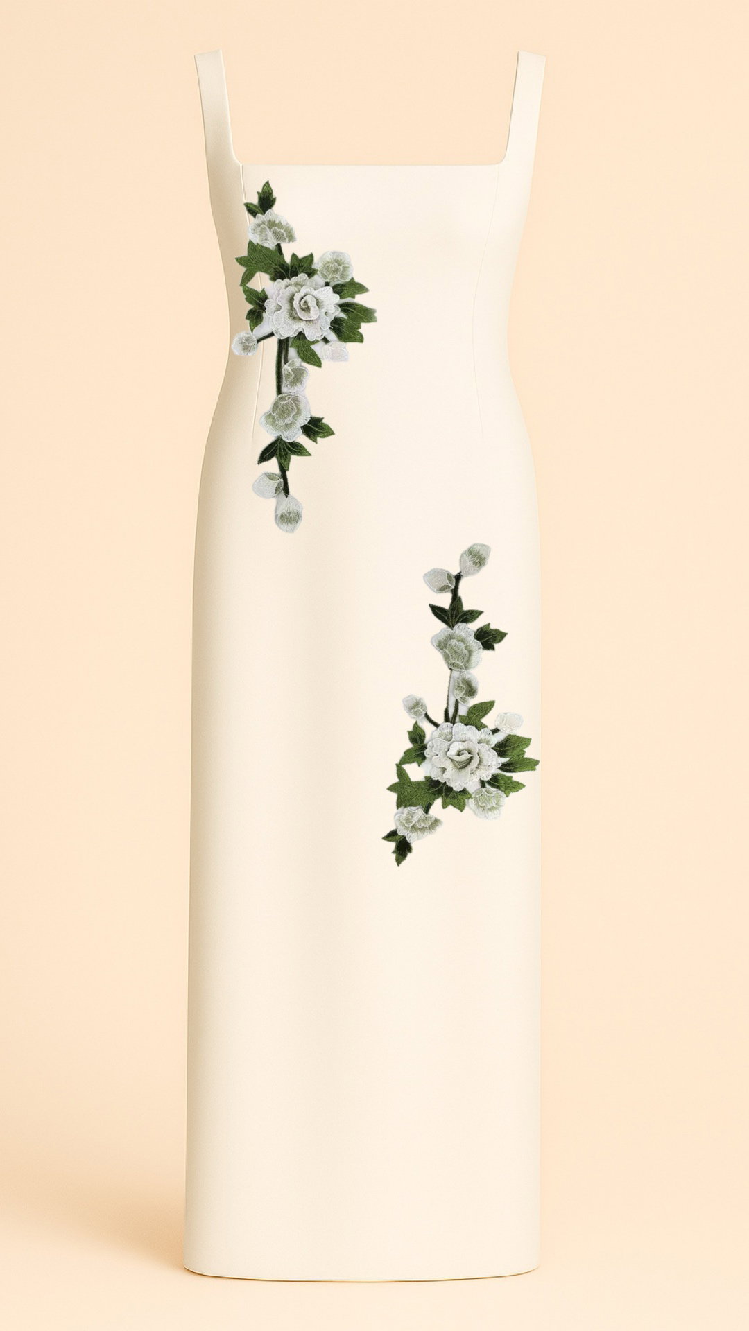 Japonica Camellias on Ivory _4