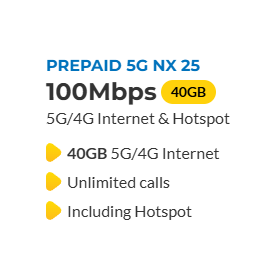 CelcomDigi Prepaid 5G NX25