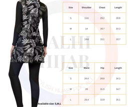 Muslima swimsuit black floral 