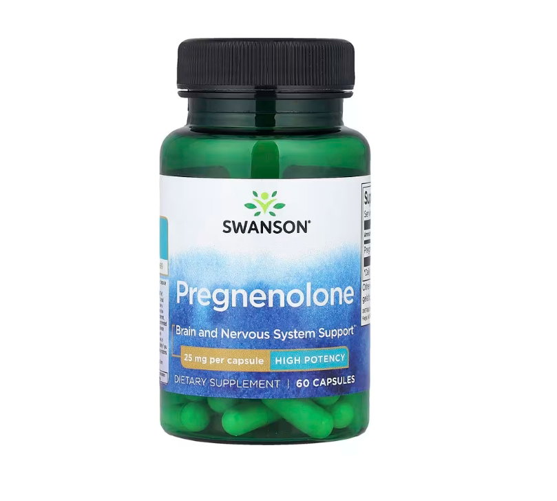Swanson, Pregnenolona, 25 mg, 60 cápsulas
