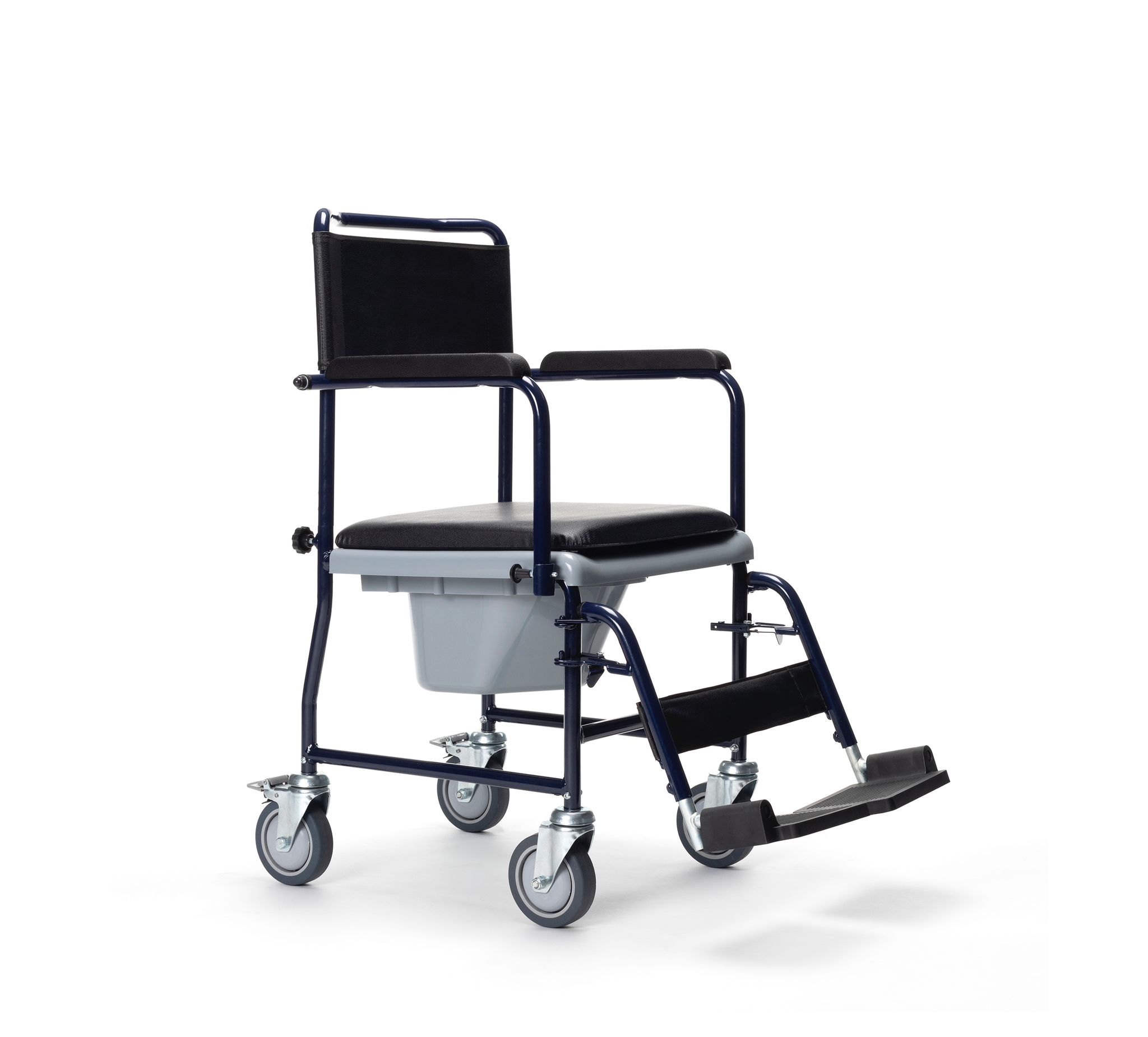 Chaise percée roulante avec accoudoirs et repose-pieds escamotables (PL)_0