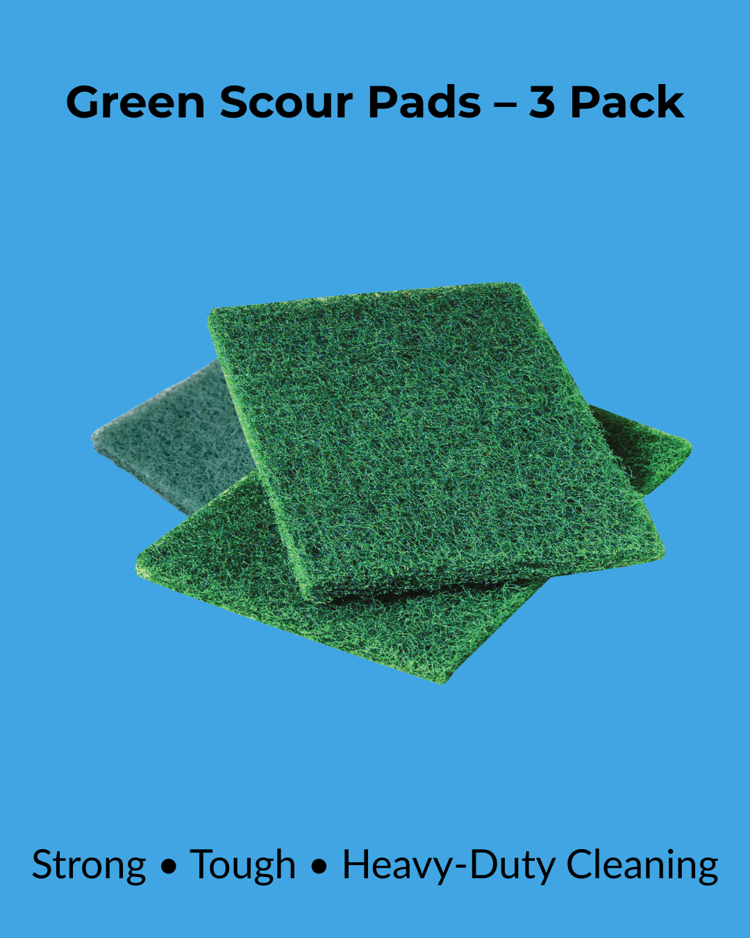 Green Scour Pads – 3 Pack_0