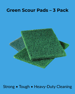 Green Scour Pads – 3 Pack