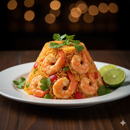 Arroz con gambas