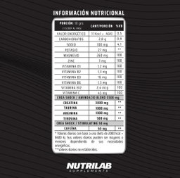 Creatina CreaShock 300g + Cafeina + Vitamina nutrilab