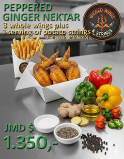 Peppered Ginger Nektar 3 Wing Combo