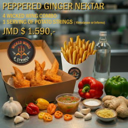 Peppered Ginger Nektar 4 Wing Combo